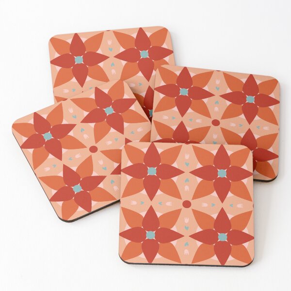Item preview, Tile ornaments in warm colours designed and sold by Sissle.
