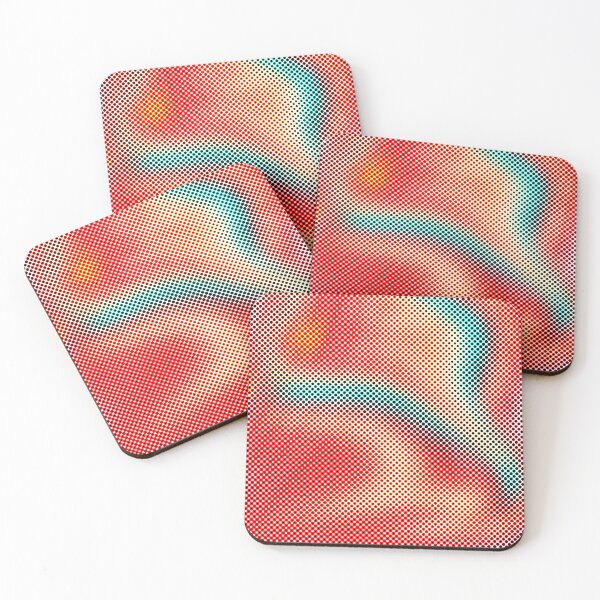 Item preview, Red Blue Green Orange Halftone Pattern designed and sold by BilgePaksoylu.