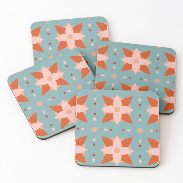 Item preview, Tile ornaments in cool colours designed and sold by Sissle.