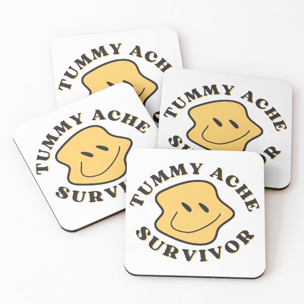 Item preview, Tummy Ache Survivor Yellow Smiley designed and sold by bridglet.