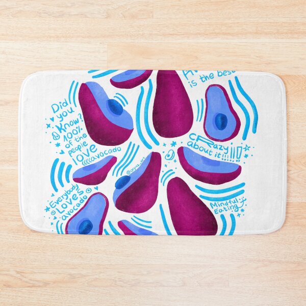 Item preview, Hand drawn avocado art for avocado lovers! crazy blue neon avocado illustration designed and sold by Orpaz Harush.