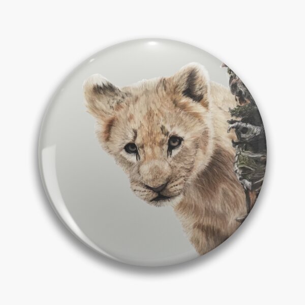 Item preview, Cute Brave Lion Cub | animal art designed and sold by NathBros.