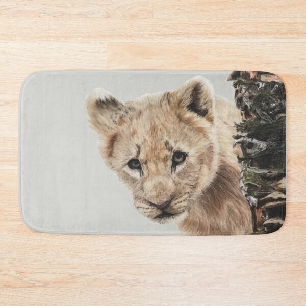 Aperçu de l'œuvre Mignon lionceau courageux | art animalier créée et vendue par NathBros.
