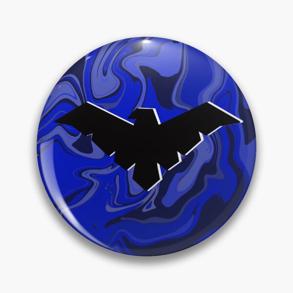 Item preview, Nightwing logo with marbled background designed and sold by That1Thing.