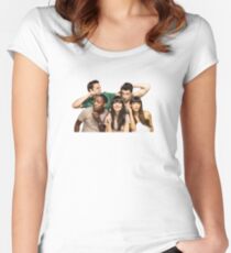 Neues Mädchen Tailliertes Rundhals-Shirt