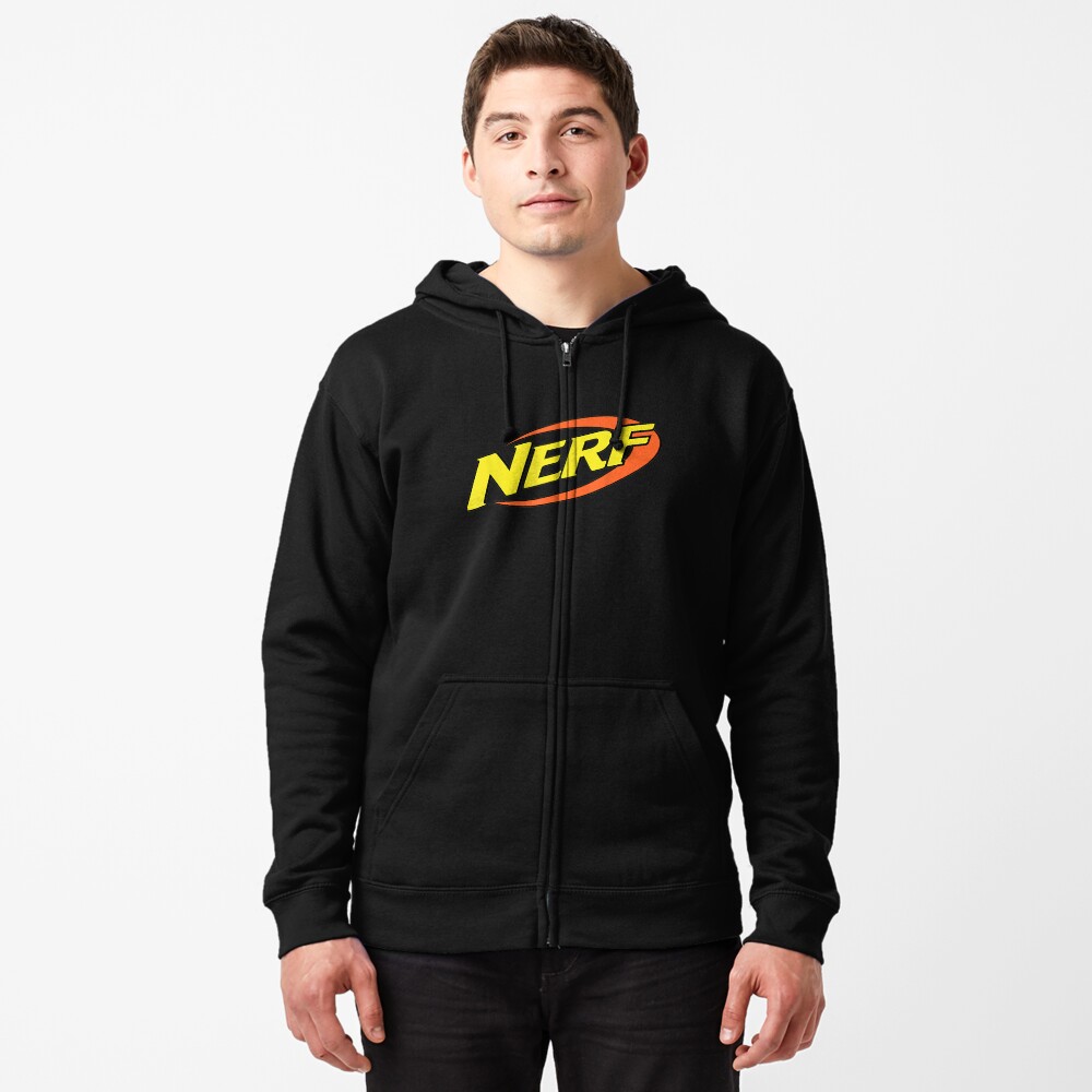 Boy's Nerf Vintage Logo Pull Over Hoodie - Black - Large