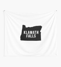 Klamath Falls, Oregon State Silhouette Wall Tapestry