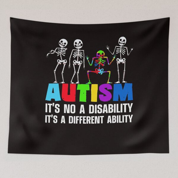 Item preview, Autism Awareness Different Ability Colorful Skeleton Health designed and sold by TomGiantDesigns.
