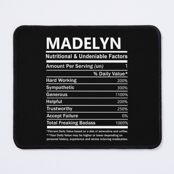 Item preview, Madelyn Name T Shirt - Madelyn Nutritional And Undeniable Factors Gift Item Tee designed and sold by anthonyodo.