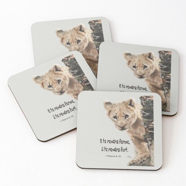 Item preview, brave lion cub 1 Peter 5:10 | bible verse designed and sold by NathBros.