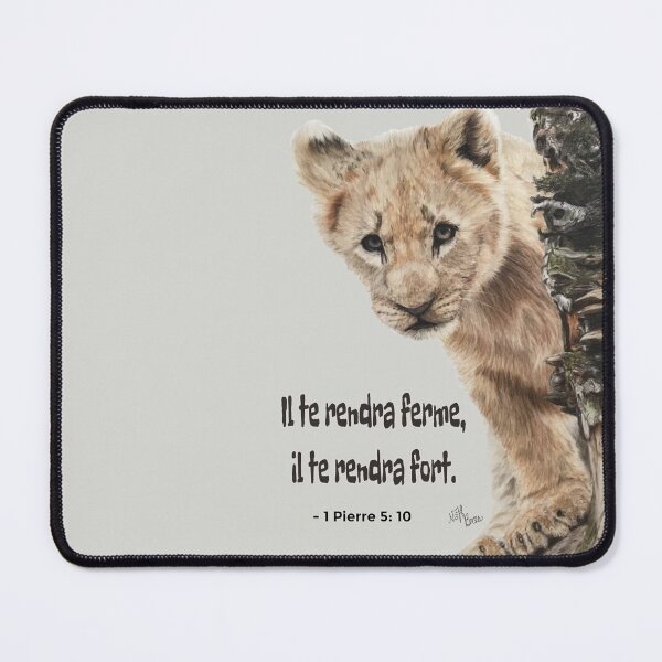 Item preview, brave lion cub 1 Peter 5:10 | bible verse designed and sold by NathBros.