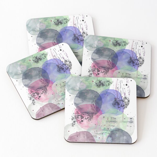 Item preview, Modern colorful abstract print designed and sold by CurlyPaintbrush.