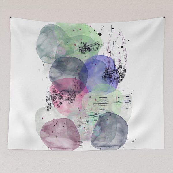 Item preview, Modern colorful abstract print designed and sold by CurlyPaintbrush.