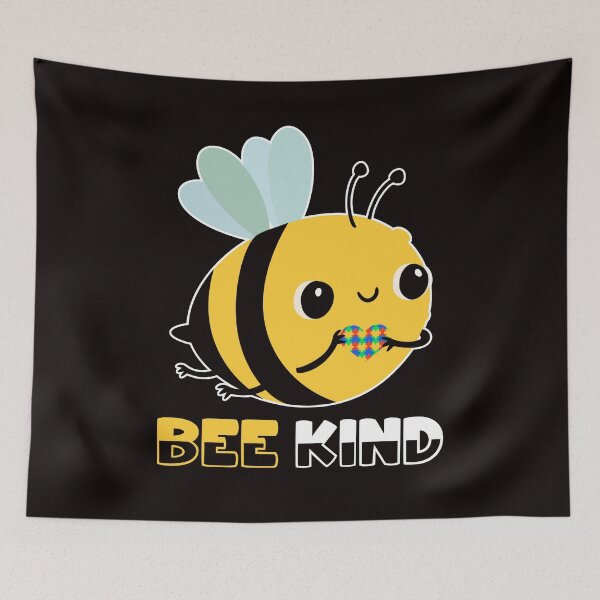Item preview, Bee Kind Autism Awareness Autistic Puzzle Health Support designed and sold by TomGiantDesigns.
