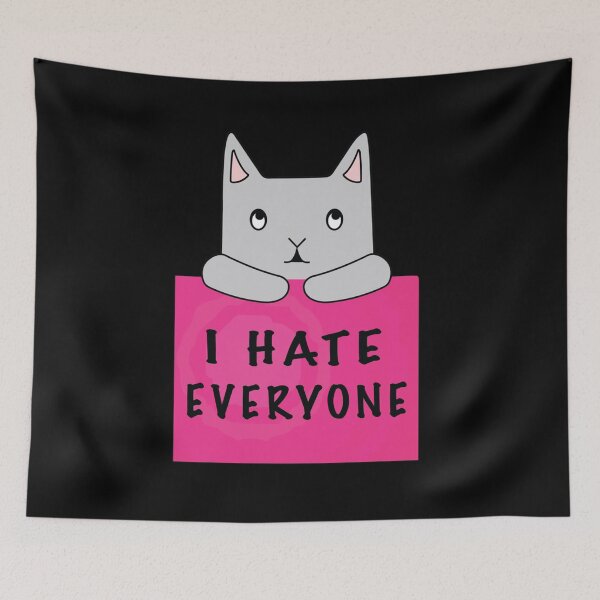 Item preview, Cat Hates Everyone designed and sold by CristynfFiore.