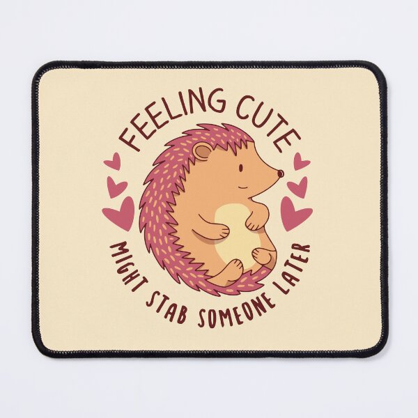 Item preview, Feeling cute might stab someone letter - Hedgehog set designed and sold by Paperfly Studio.