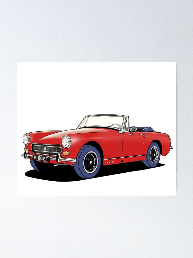 Classic car MG Midget in Red