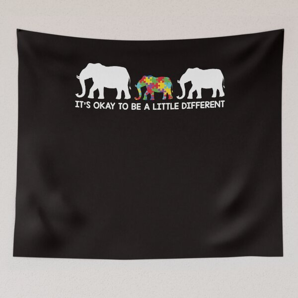 Item preview, Okay Be Little Different Autism Awareness Elephant Autistic designed and sold by TomGiantDesigns.