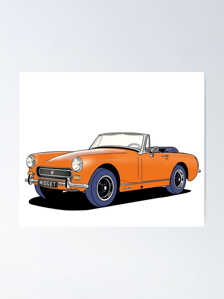 MG Midget in Orange