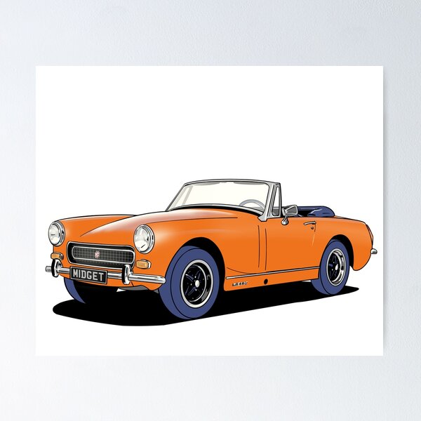 MG Midget in Orange
