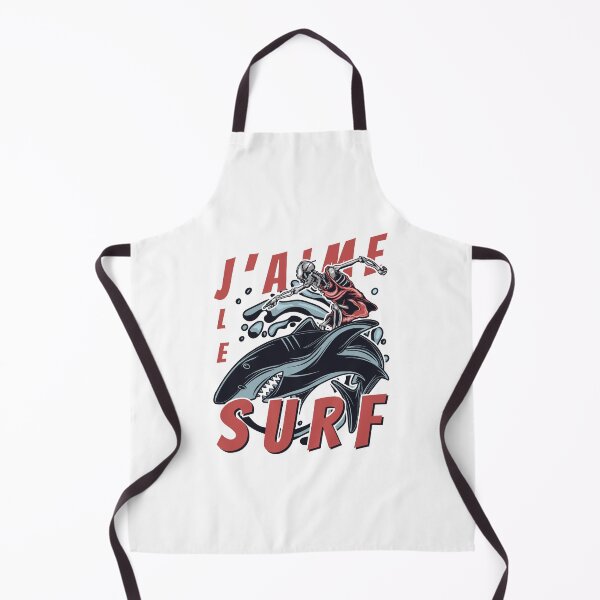 Item preview, Surfing J'aime Le Surf Skeleton Shark designed and sold by OmmeDesigns.