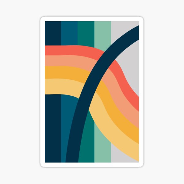 Item preview, Retro rainbow 60s 70s abstract retro pride rainbow, pride gift designed and sold by Orpaz Harush.