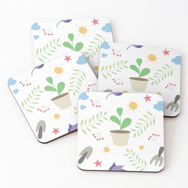Item preview, Happy Gardening Seamless Pattern designed and sold by pearl-carnation.