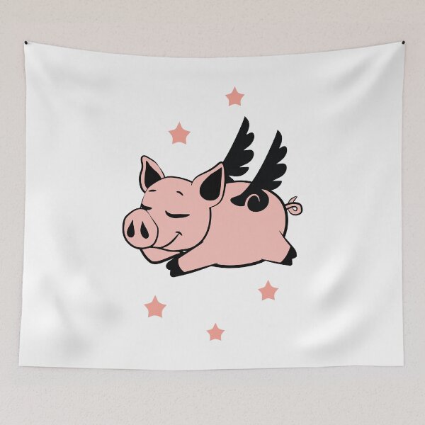 Item preview, Flying Pig with Angel Wings Fly Pigs  designed and sold by Blok45.
