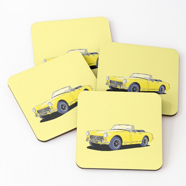 Item preview, MG Midget in yellow designed and sold by Webazoot Industries - Car Art.