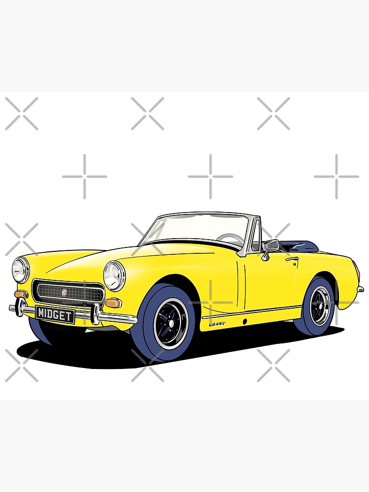 MG Midget in yellow