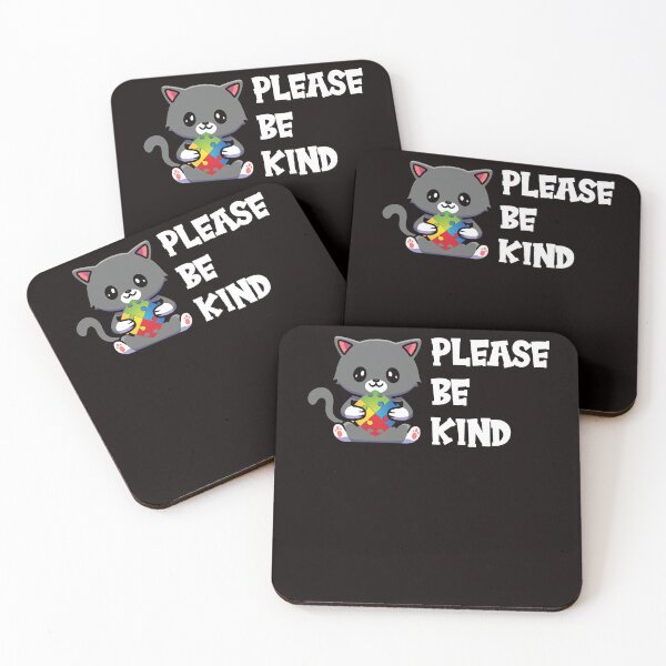 Item preview, Be Kind Autism Awareness Cat Kitten Autistic Puzzle Ribbon designed and sold by TomGiantDesigns.