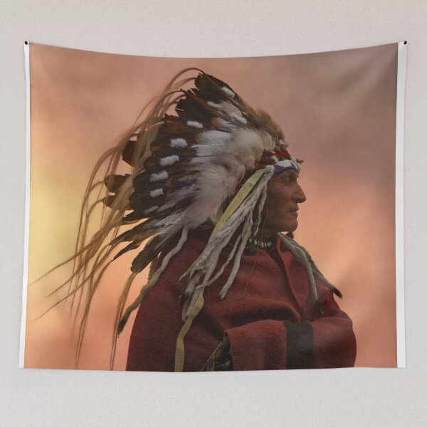 Item preview, Lazy Boy (Pah-kops-co-map), chief of the Piegan Blackfeet tribe in Montana, 1914  designed and sold by Sanna Dullaway.