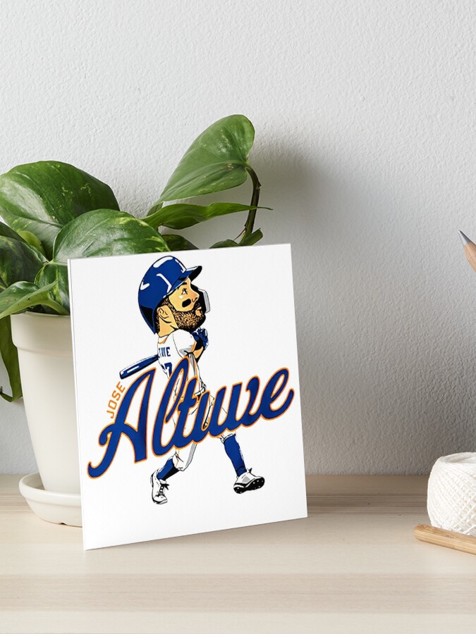 Jose Altuve Jersey Sticker Art Board Print for Sale by marpmmaude