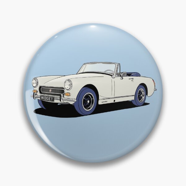 Item preview, MG Midget in white designed and sold by Webazoot Industries - Car Art.