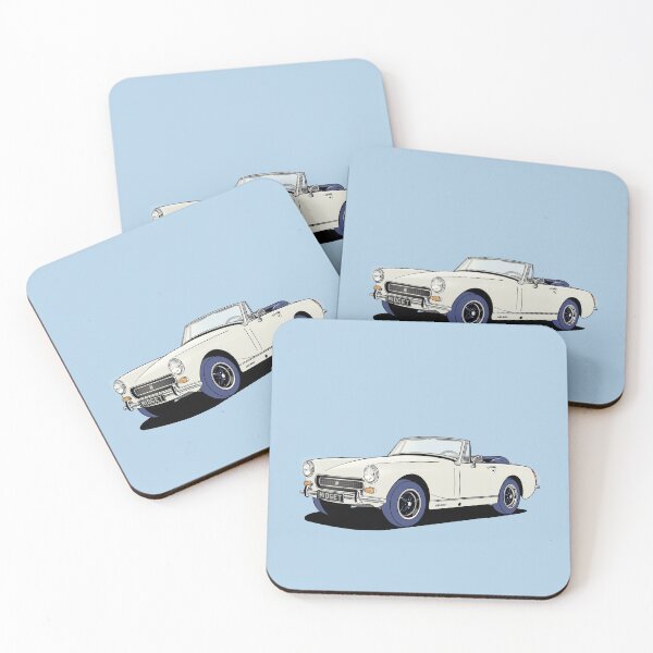 Item preview, MG Midget in white designed and sold by Webazoot Industries - Car Art.