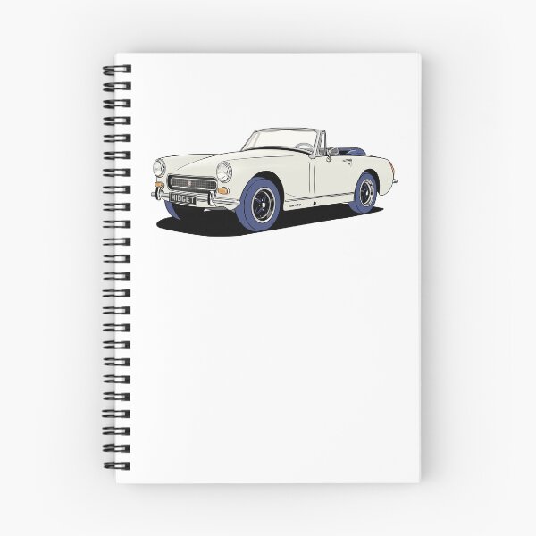 Artikelvorschau, MG Midget in weiß entworfen und verkauft von Webazoot Industries - Car Art.