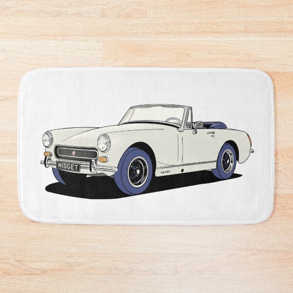 Item preview, MG Midget in white designed and sold by Webazoot Industries - Car Art.