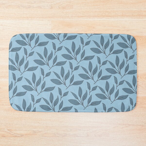 Item preview, Delicate cute blue foliage pattern designed and sold by Thegentleshop.