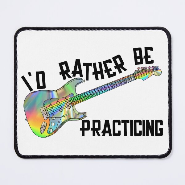Item preview, I'd Rather Be Practicing - Holo Electric Guitar designed and sold by bloody-L.