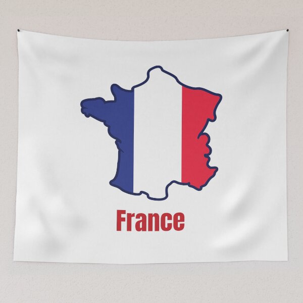 Item preview, France Flag Map designed and sold by Tienda-Vane.