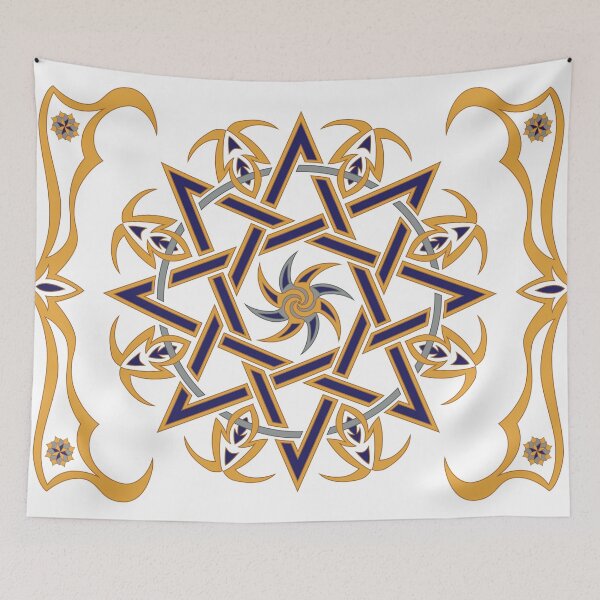 Item preview, abstract blue star 01 designed and sold by lothindil.