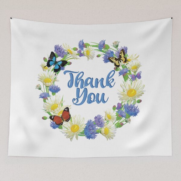 Item preview, Thank You Note - Handwritten Floral Thanks designed and sold by TravelScientist.