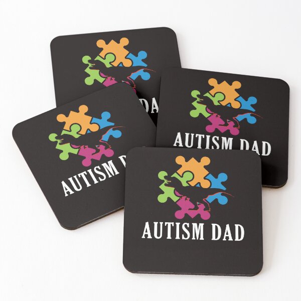 Item preview, Autism Dad Father Daddy T-Rex Dino Autistic Ribbon Puzzle designed and sold by TomGiantDesigns.
