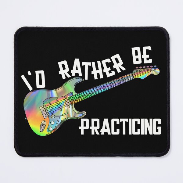 Item preview, I'd Rather Be Practicing - Holo Guitar designed and sold by bloody-L.