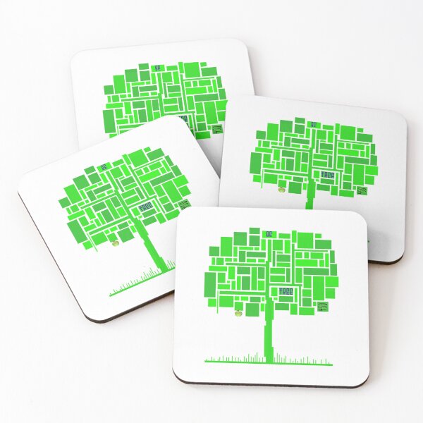 Item preview, NFT Be Tree Be Free Environmental theme apple green cubist tree 450 designed and sold by SpArtk.