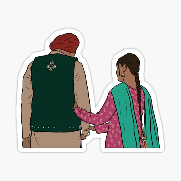 Buy Punjabi Couple Art Love Couple Poster Sikh Couple Online in India  Etsy
