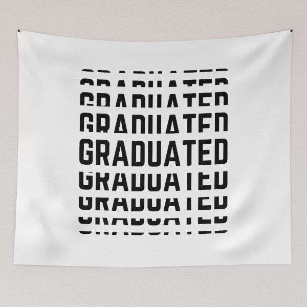 Item preview, Graduated and graduation stacked text  designed and sold by Chaos-Touch.
