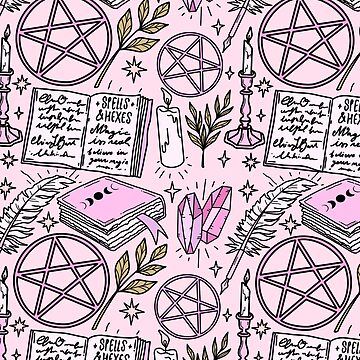 Pale Spring Witch Aesthetic Wrapping Paper by chiara LB art