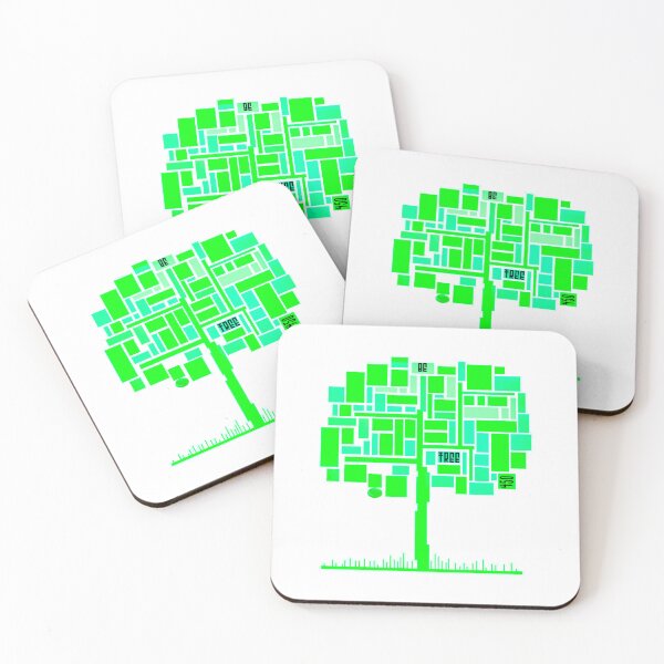 Item preview, NFT Be Tree Be Free Environmental theme pistachio green cubist tree 450 designed and sold by SpArtk.