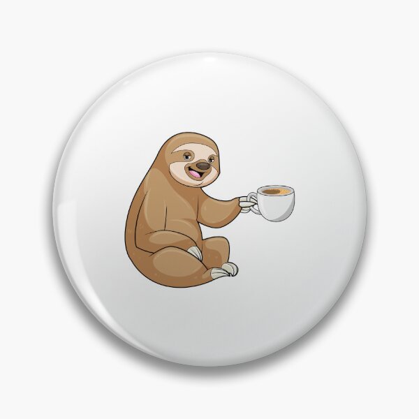 Item preview, Sloth with Cup of Coffee designed and sold by Snabdesign84.